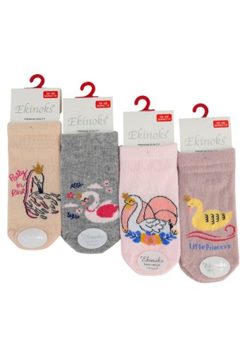 EKİNOKS - Ekin Kız Çocuk Wanda Desen Patik Çorap