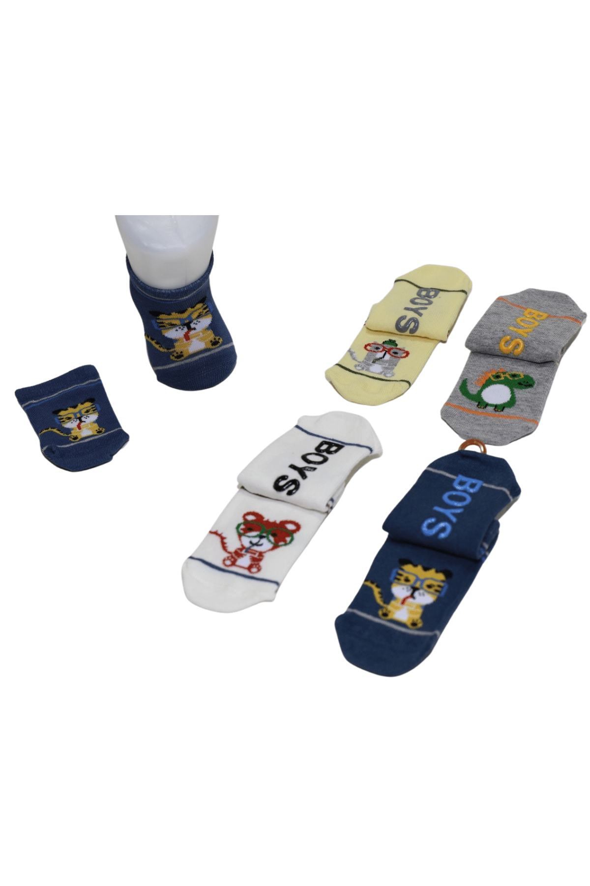 Ekinoks Erkek Bebek Cespir Abs Patik Çorap - Thumbnail