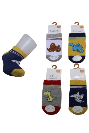 EKİNOKS - Ekinoks Erkek Bebek Edinna Patik Çorap
