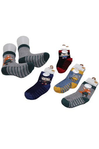 EKİNOKS - Ekinoks Erkek Bebek Leroy Soket Çorap - Asorti - 1-2