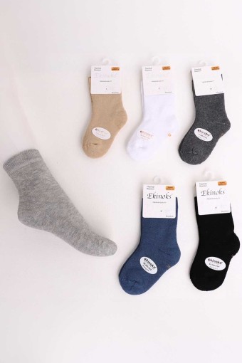 EKİNOKS - Ekinoks Erkek Bebek Soket Çorap Havlu Pamuklu