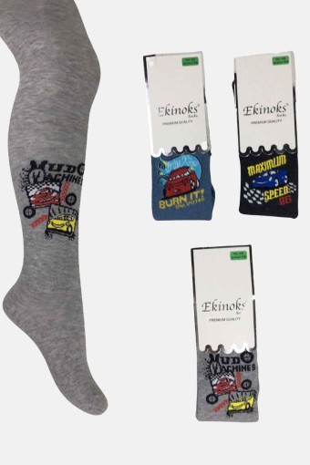 EKİNOKS - Ekinoks Erkek Çocuk Rimasa Desen Külotlu Çorap - Asorti - 1-2 Yaş