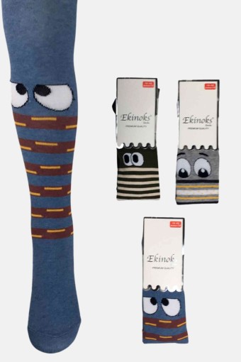 EKİNOKS - Ekinoks Erkek Çocuk Stew Desen Külotlu Çorap - Asorti - 5-6 Yaş
