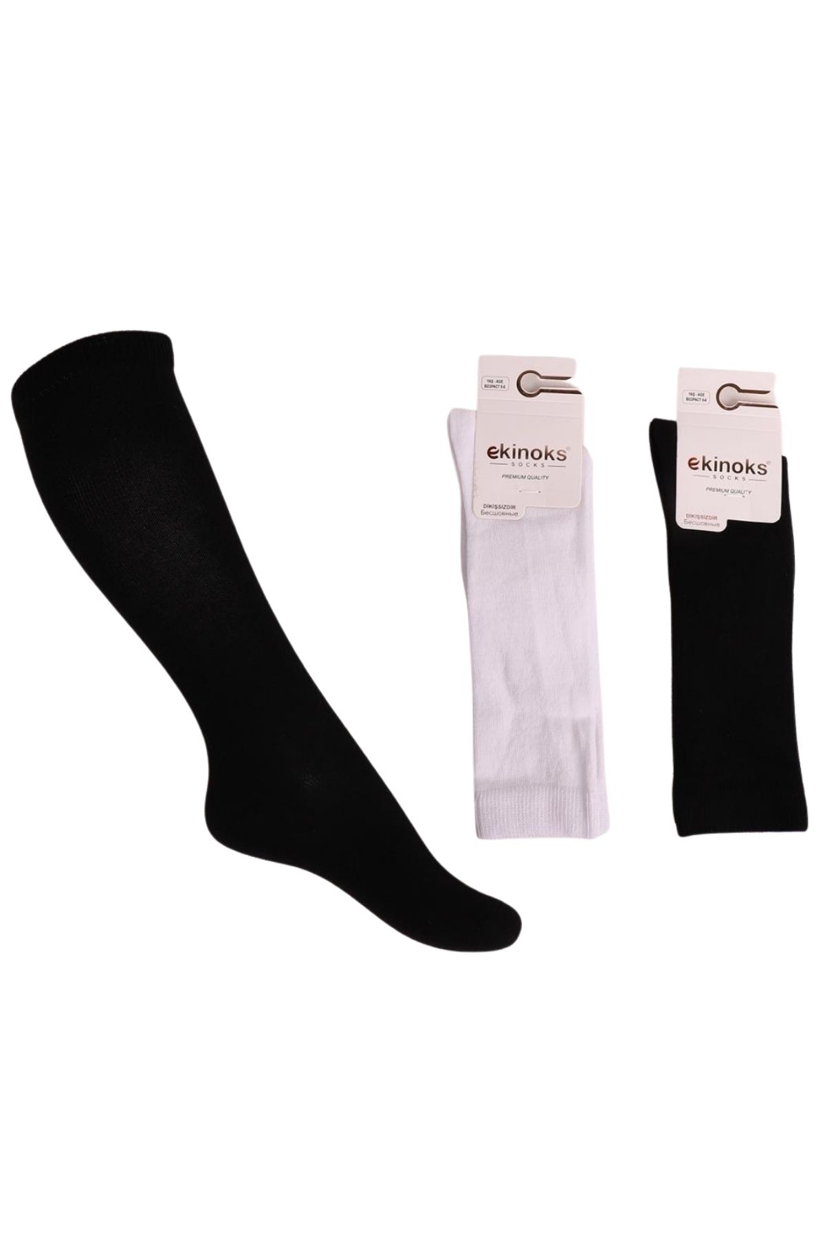 Ekinoks Kız Çocuk Dizaltı Çorap Naye - Thumbnail