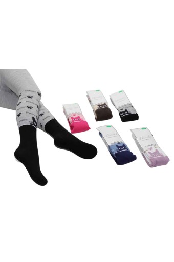 EKİNOKS - Ekinoks Kız Çocuk Lisa Külotlu Çorap - Asorti - 0-1