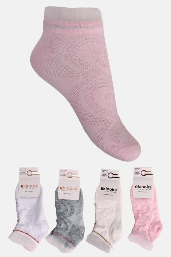 EKİNOKS - Ekinoks Kız Çocuk Patik Çorap Barny Pamuklu