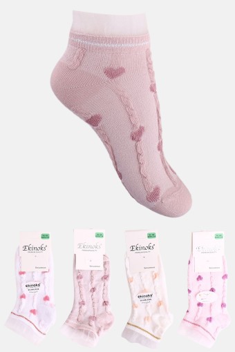 EKİNOKS - Ekinoks Kız Çocuk Patik Çorap Gülin Pamuklu (1)