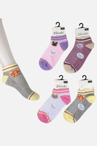 EKİNOKS - Ekinoks Kız Çocuk Patik Çorap Morena Desen (1)