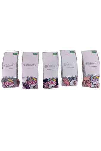 EKİNOKS - Ekinoks Kız Çocuk Patricia Desenli Külotlu Çorap - Asorti - 0-1