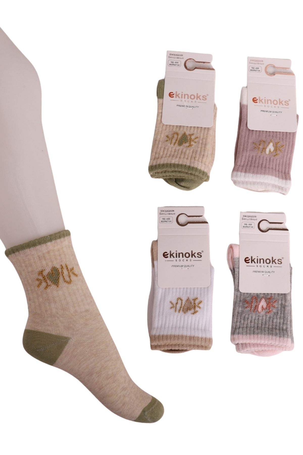 Ekinoks Kız Çocuk Soket Çorap Füzen - Thumbnail