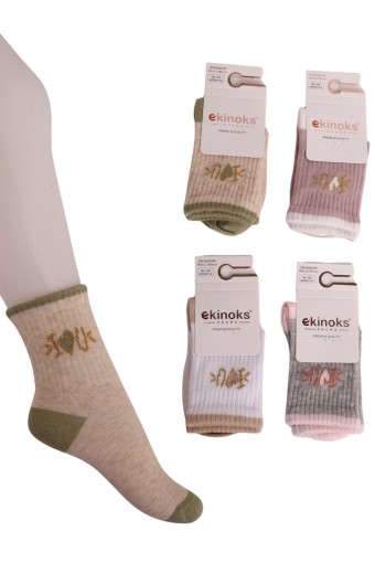 EKİNOKS - Ekinoks Kız Çocuk Soket Çorap Füzen