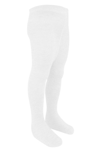 EKİNOKS - Ekinoks Kız Çocuk Düz Penye Külotlu Çorap - Beyaz - 3-4