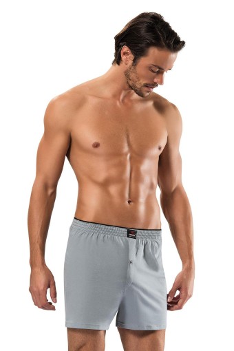 ERDEM - Erdem Erkek Boxer Baskılı Penye - Gri - 5 (2XL)