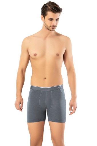 ERDEM - Erdem Erkek Boxer Uzun Likralı Kutulu - Füme - 3XL