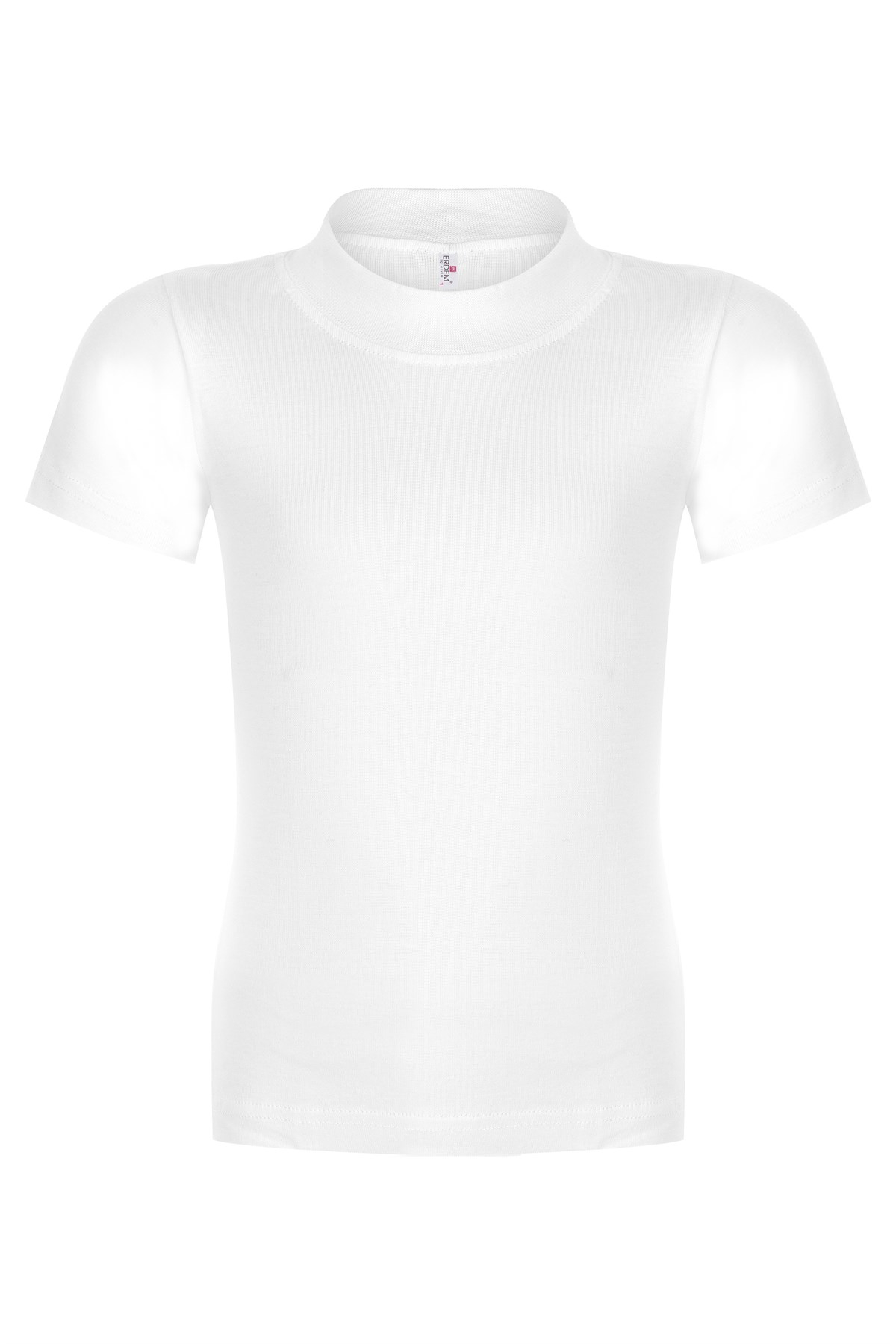 Erdem Erkek Çocuk Kısa Kollu Kapalı Yaka Atlet - Beyaz - 7-8 Yaş - Thumbnail