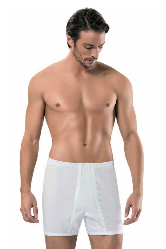 ERDEM - Erdem Erkek Paçalı Külot Penye Spor - Beyaz - 58 (3XL)