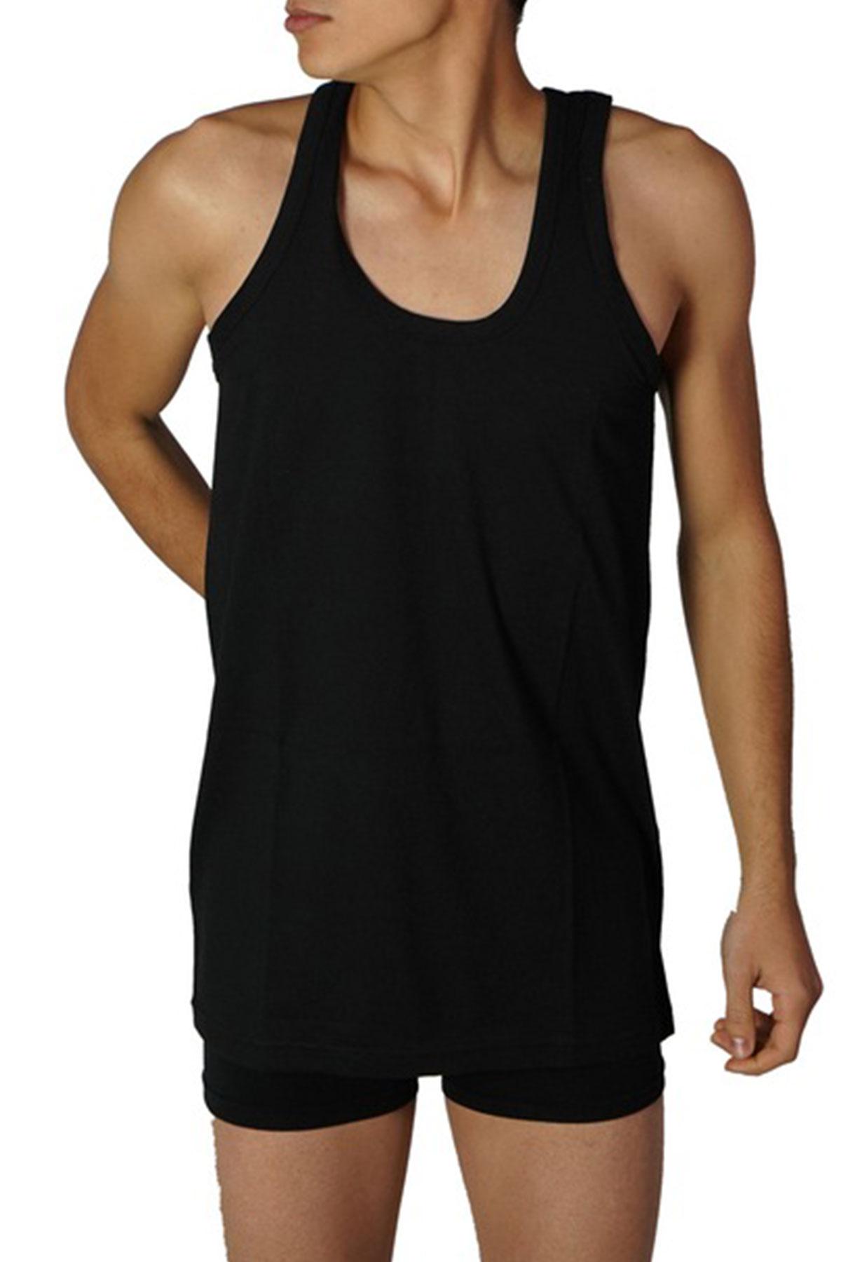 Erdem Erkek Kalın Askılı Atlet Kaşkorse Kumaş - Thumbnail