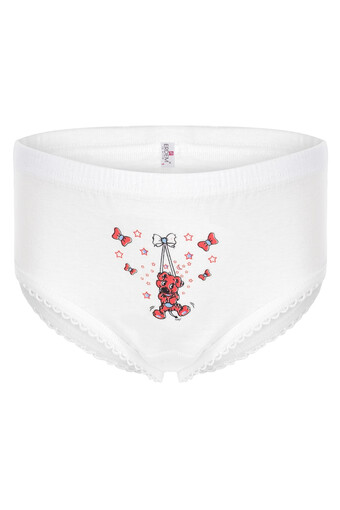 ERDEM OUTLET - Erdem Kız Çocuk Baskılı Ribana Slip Külot