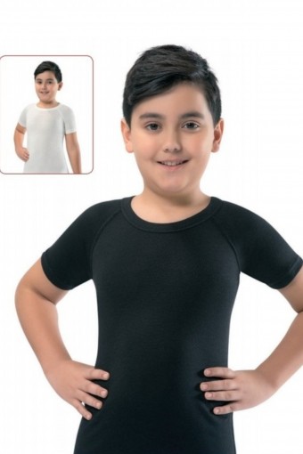 ERDEM - Erdem Unisex Çocuk Kısa Kollu Atlet Termal Reglan (1)