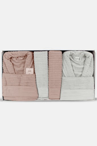 ERMET - Ermet Mila 6 Parça Bornoz Seti