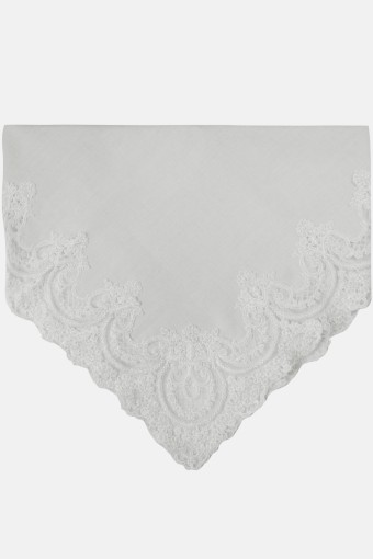 ESTELİCA - Estelica Bohça Dört Kenarlı İşlemeli Keten 90x90cm (1)