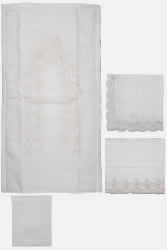 ESTELİCA - Estelica Midye Gardenya Seccade Seti (1)