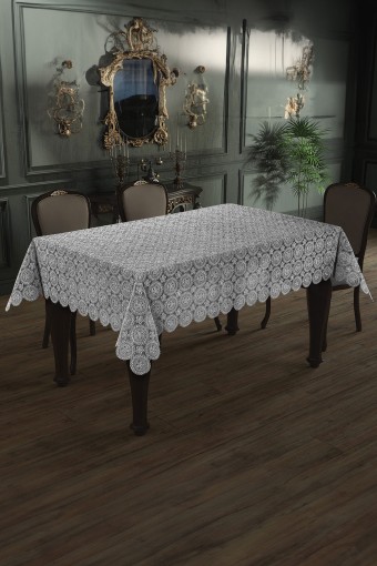 ESTELİCA - Estelica Papatya Masa Örtüsü Güpürlü 160x220