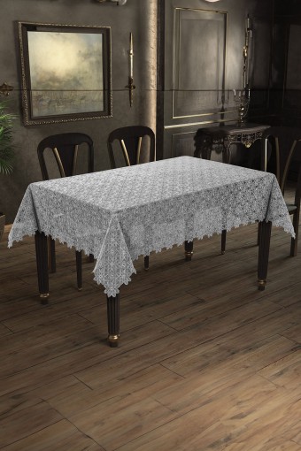 ESTELİCA - Estelica Yıldız Masa Örtüsü Güpürlü 160x220