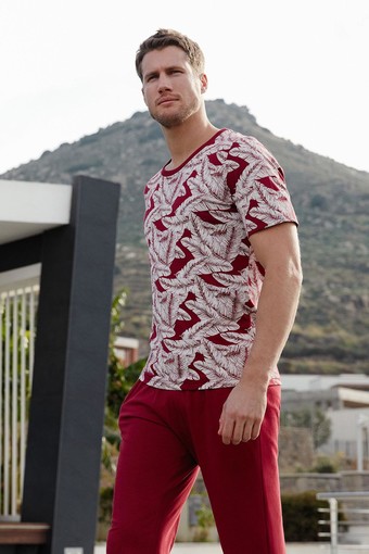 FEYZA - Feyza Erkek Pijama Takımı Kısa Kollu Eşli Süprem Kumaş