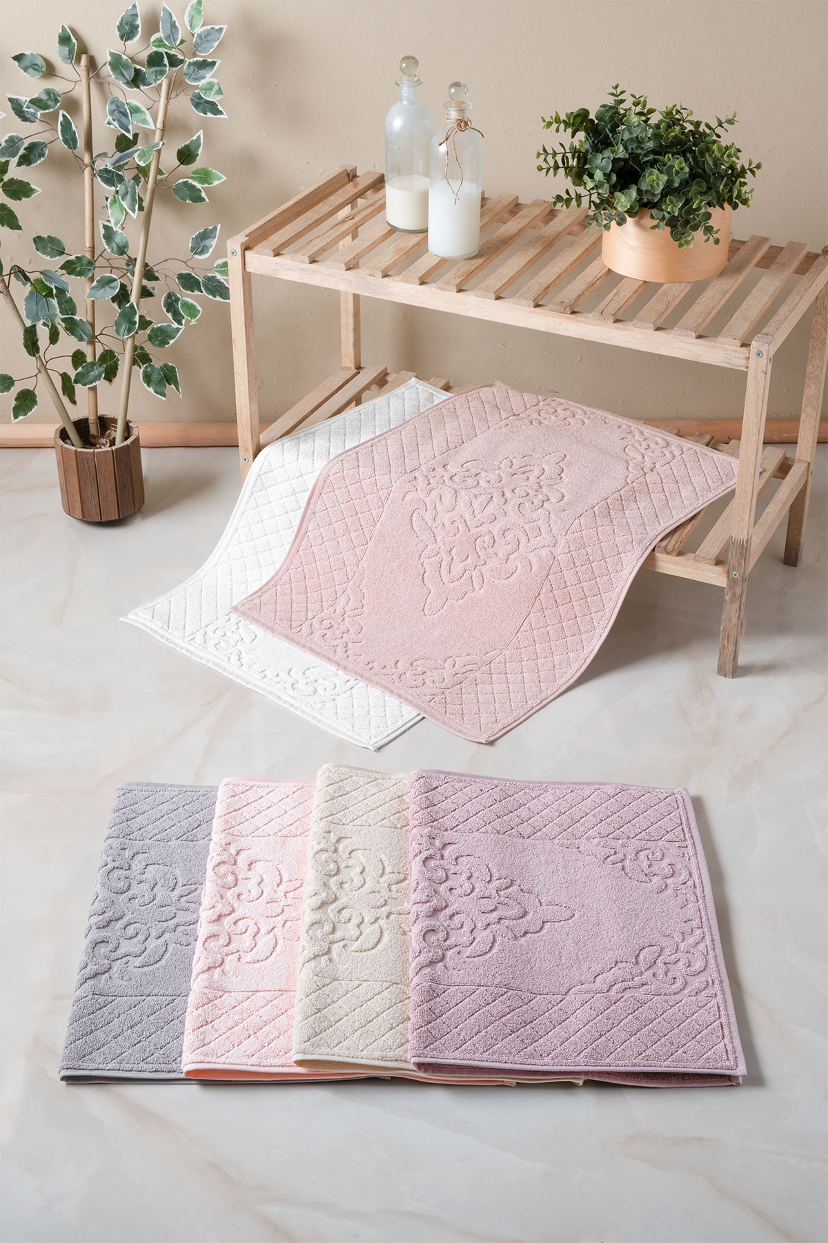 Fiesta Ayak Paspası Bukle Desenli 50x70 - Thumbnail