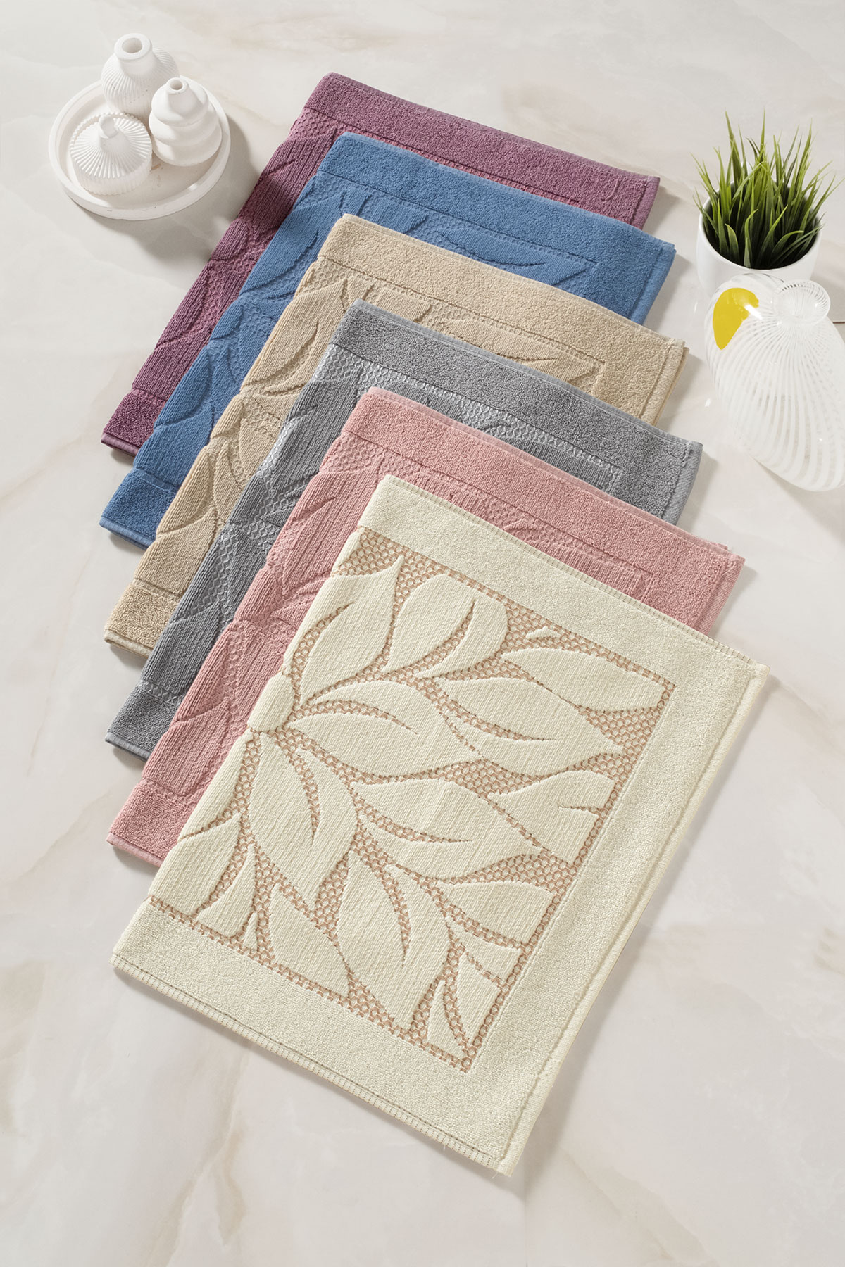 Fiesta Ayak Paspası Lotus Kardelen Bukle Jakarlı 50x70 - Thumbnail