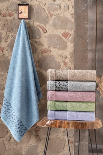 FIESTA - Fiesta Banyo Havlusu Bukle Jakarlı Deluxe Mihra 90x150