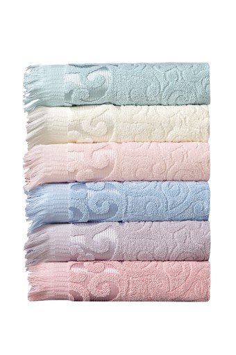 FIESTA - Fiesta Banyo Havlusu Bukle Jakarlı Saçaklı 90x150 (1)