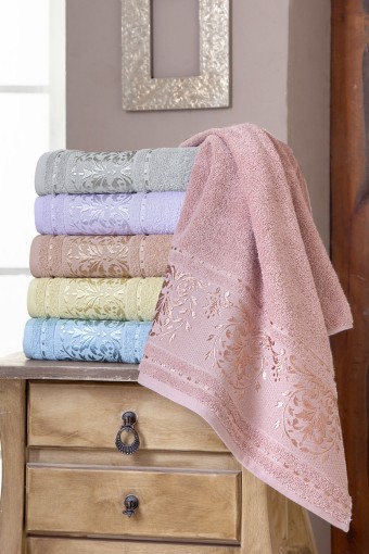 FIESTA - Fiesta Banyo Havlusu Jakarlı Elinda 90x150Cm (1)