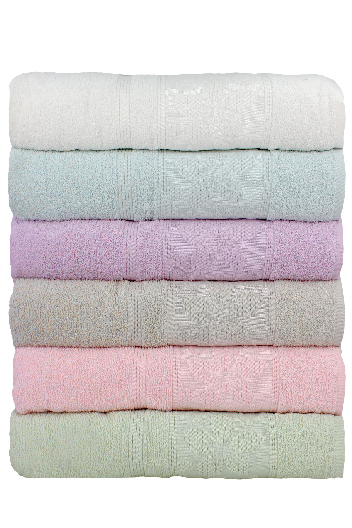 Fiesta Banyo Havlusu Jakarlı Yasemin 90x150 - Thumbnail