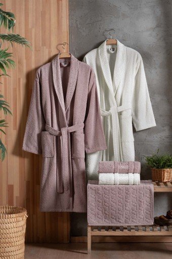 FIESTA - Fiesta Bornoz Seti Fashion Bukle Jakarlı 5 Parça (1)