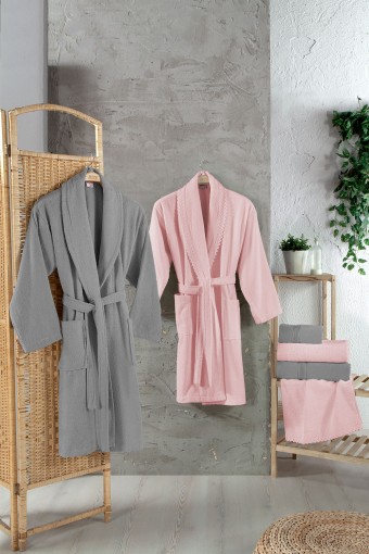 FIESTA - Fiesta Bornoz Seti Kopanaki Güpürlü Bukle 6 Parça