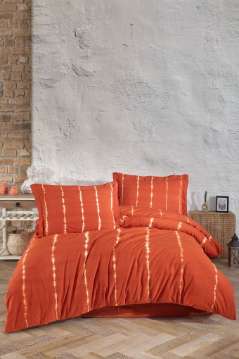 FIESTA - Fiesta Çift Kişilik Nevresim Takımı Hasna Natural Batik