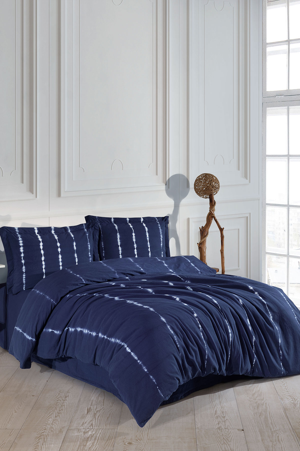 Fiesta Çift Kişilik Nevresim Takımı Hasna Natural Batik - Thumbnail