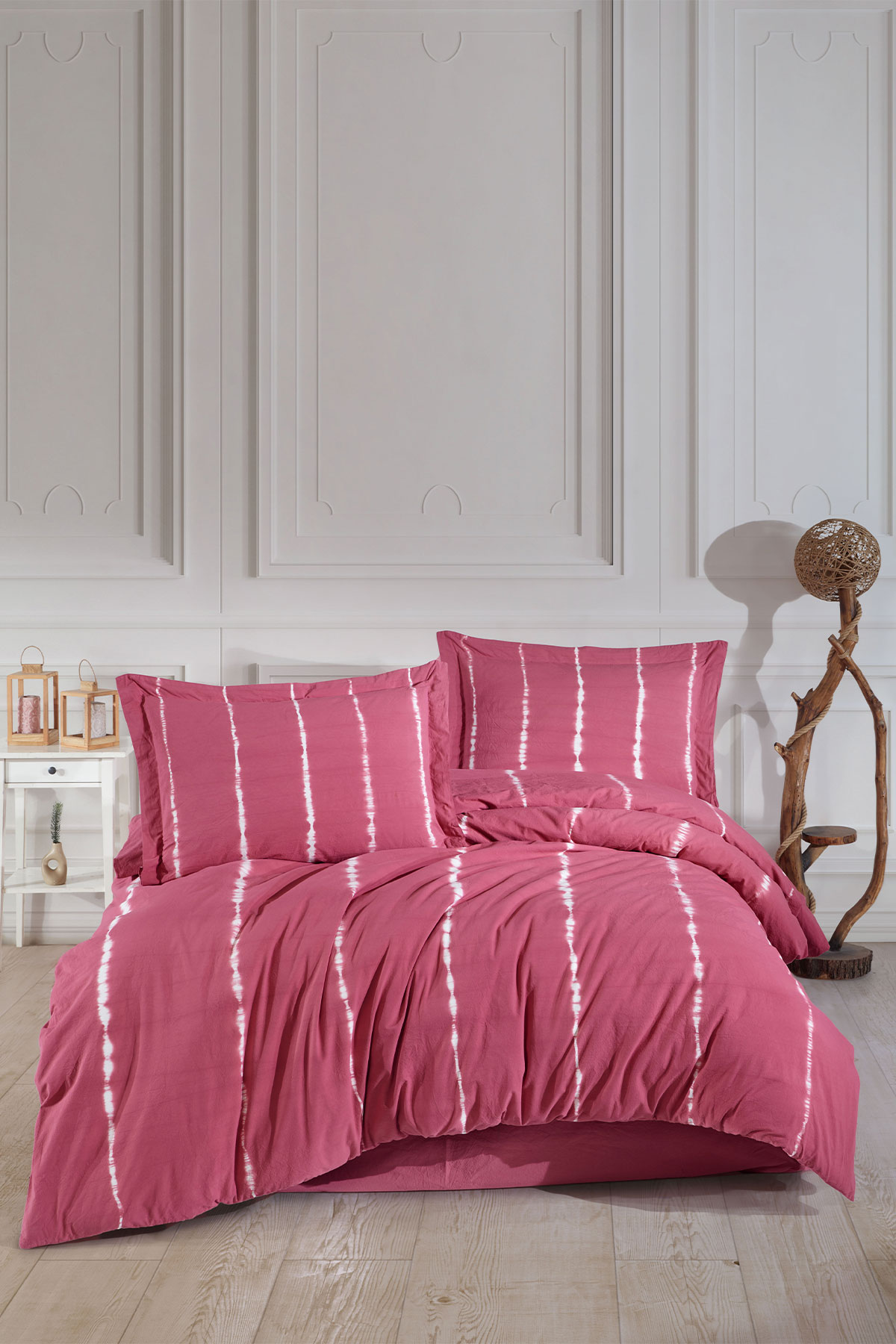 Fiesta Çift Kişilik Nevresim Takımı Hasna Natural Batik - Thumbnail