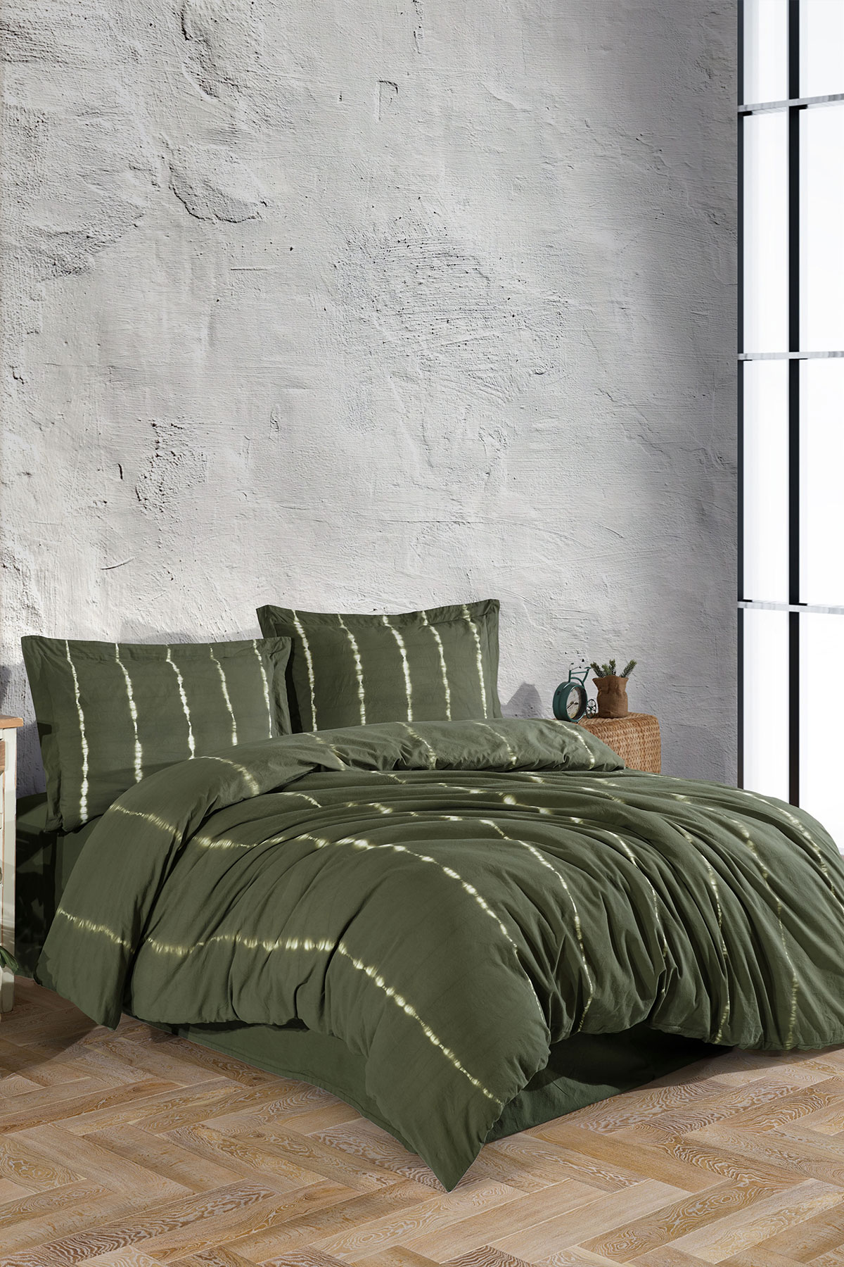 Fiesta Çift Kişilik Nevresim Takımı Hasna Natural Batik - Thumbnail