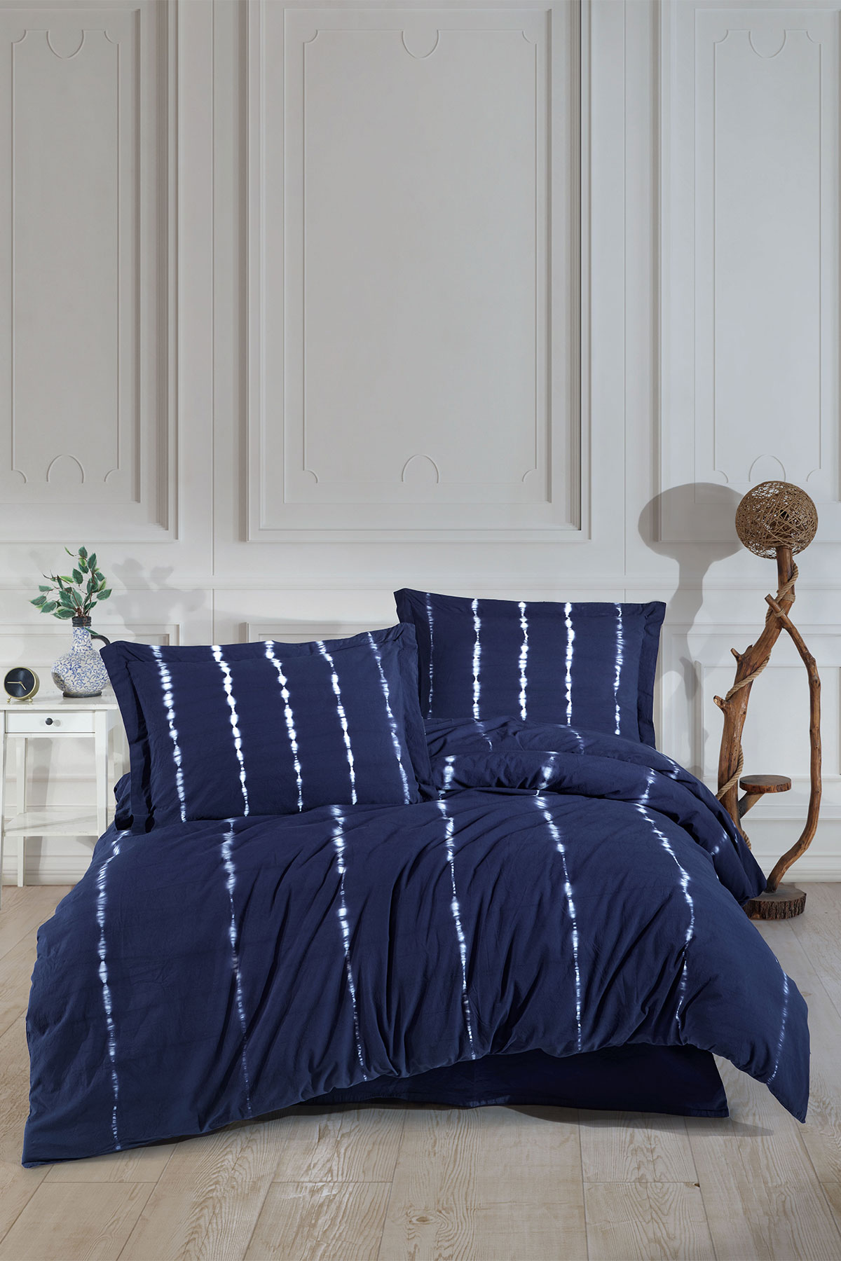 Fiesta Çift Kişilik Nevresim Takımı Hasna Natural Batik - Thumbnail