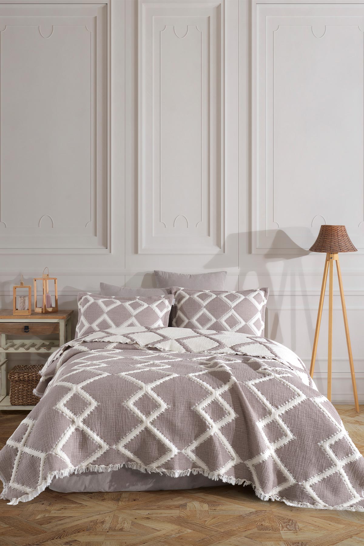 Fiesta Çift Kişilik Yatak Örtüsü Takımı Jeremiy Pamıuk - Thumbnail