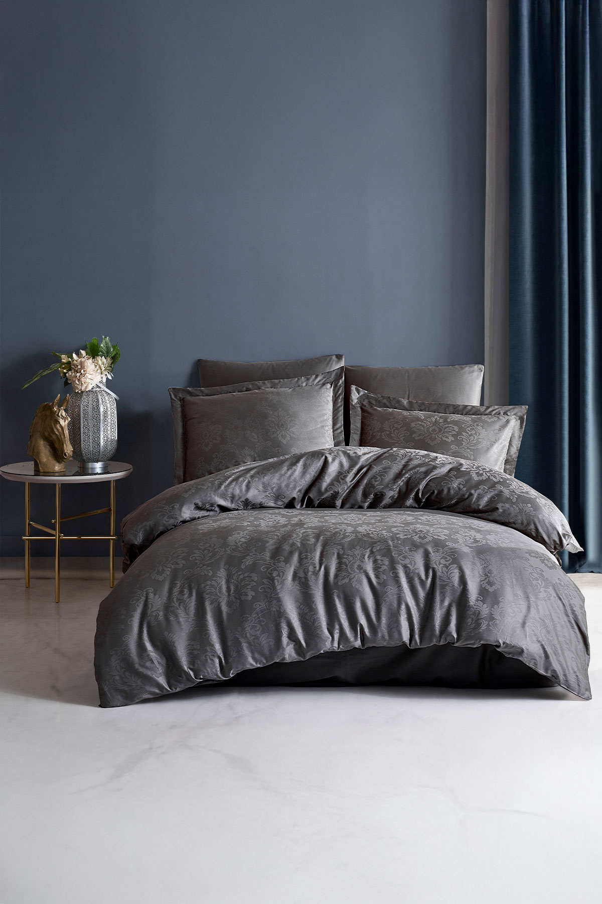 Fiesta Çift Kişilik Nevresim Takımı Saten Jaquard 82 Tel - Thumbnail