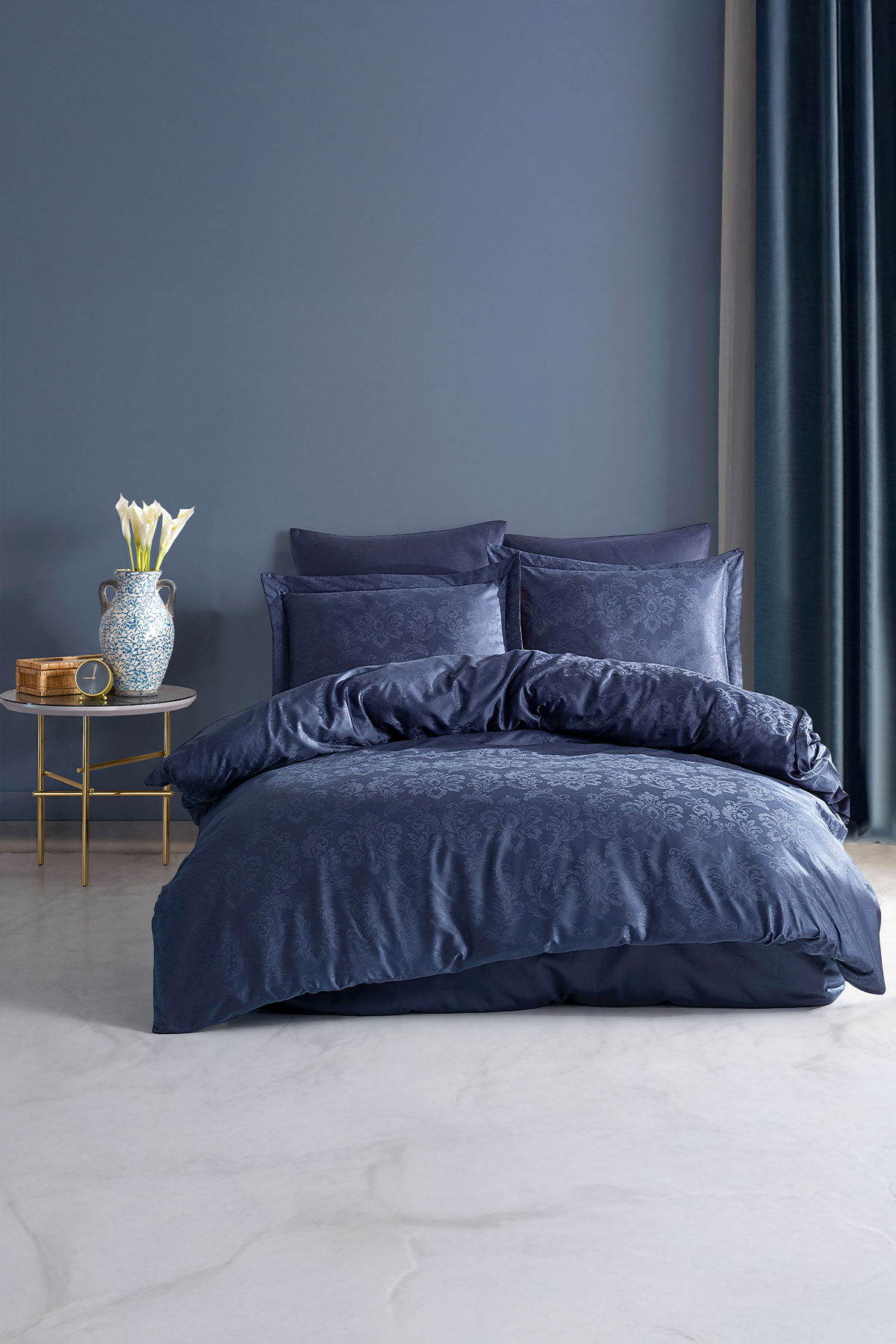 Fiesta Çift Kişilik Nevresim Takımı Saten Jaquard 82 Tel - Thumbnail