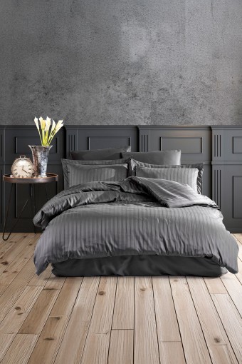 FIESTA - Fiesta Çift Kişilik Nevresim Takımı Saten Stripe 82 Tel