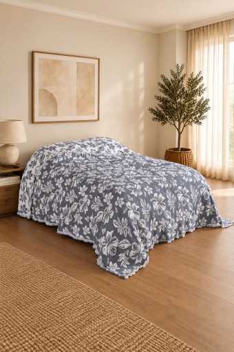 FIESTA - Fiesta Tek Kişilik Yatak Örtüsü 180X260 Müslin Ayliz
