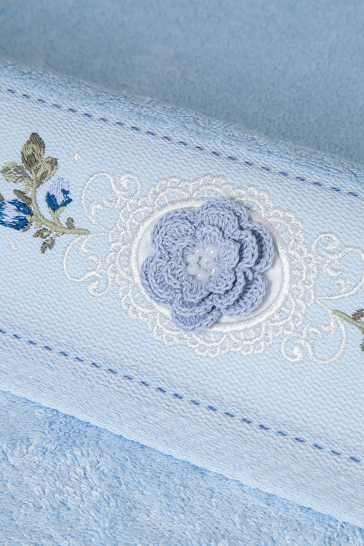 Fiesta El Yüz Havlu Bambu Duygu Nakışlı 50x90 - Thumbnail