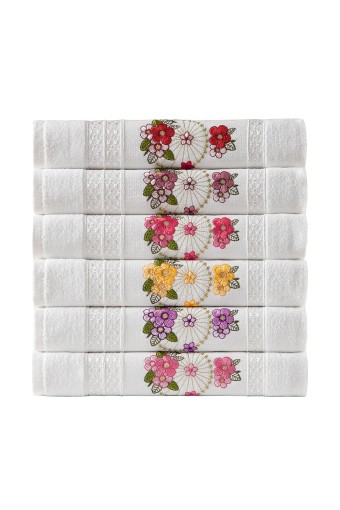 FIESTA - Fiesta El Yüz Havlu Soft Kadife Nakışlı 50x90 (1)