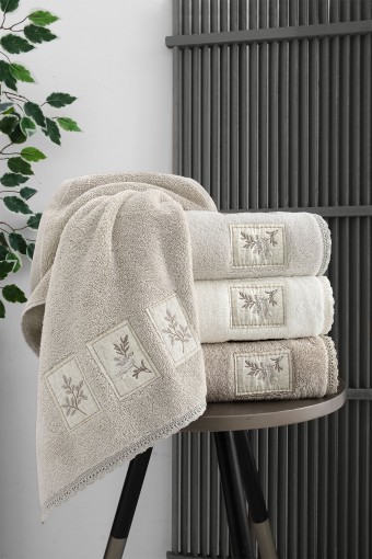 FIESTA - Fiesta El Yüz Havlusu 50x90 Penye Bez Aplikeli Nakışlı